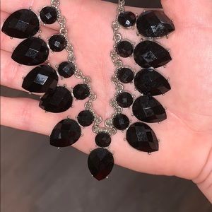Black statement necklace
